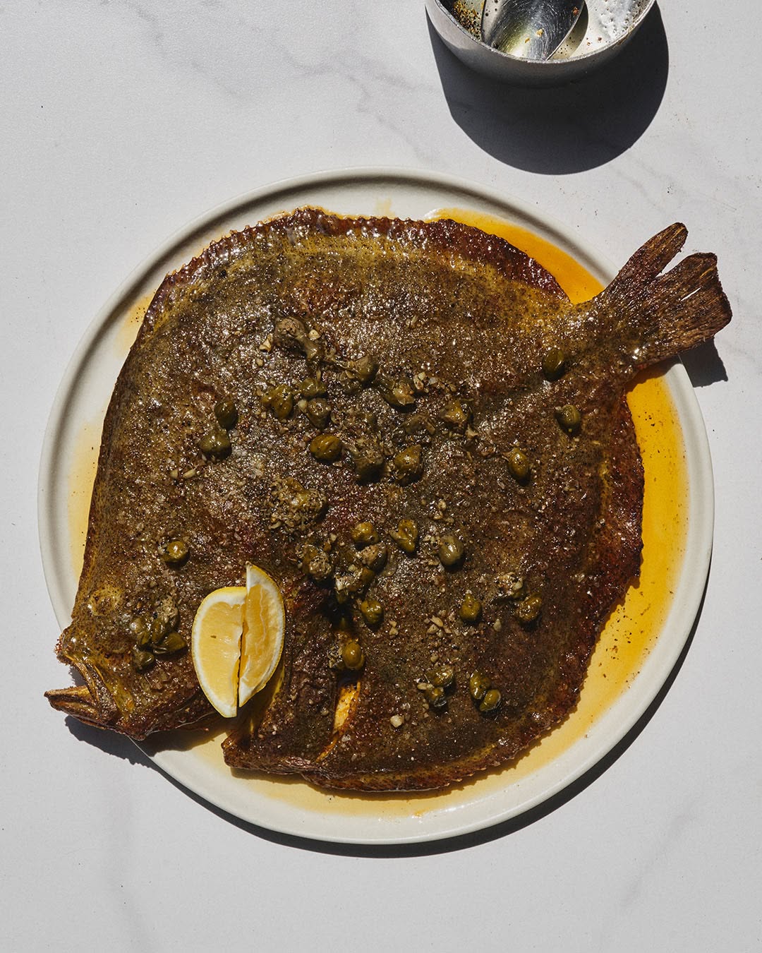 Turbot with brown butter and capers